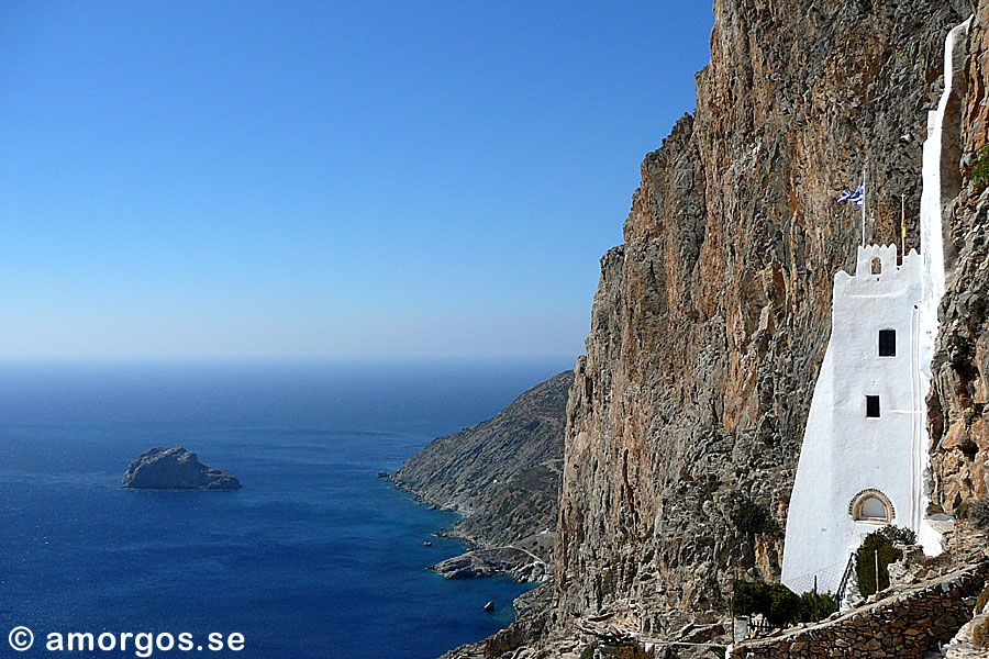 Kostret Panagia Hozoviotissa på Amorgos i Grekland.